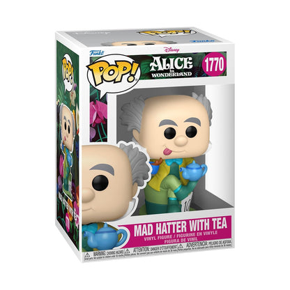Funko POP! Disney: Alice in Wonderland Classic - Mad Hatter with Tea - Sammelbare Vinylfigur - Geschenkidee - Offizielles Merchandise - Spielzeug für Kinder & Erwachsene - Modellfigur für Sammler