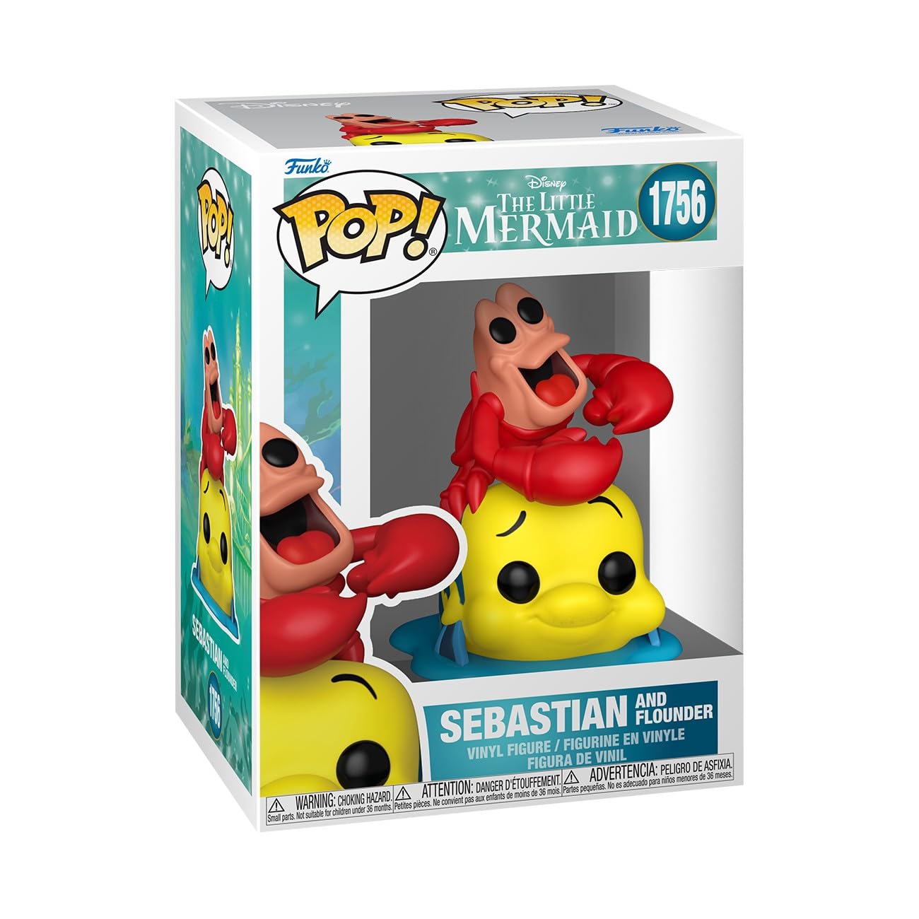 Disney Pop! Vinyl Figure : Tlm S3- Sebastian & Flounder 9 Cm