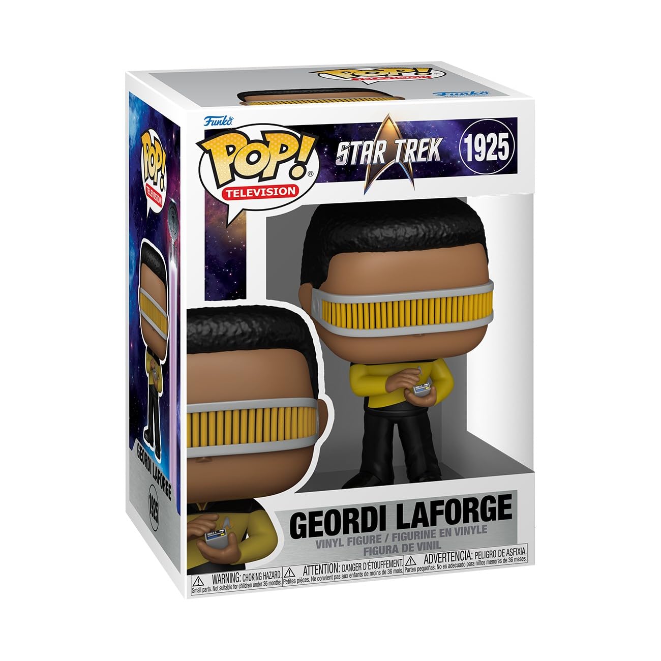 Star Trek Tng Pop! Television Vinyl Figure Geordi La Forge 9 Cm