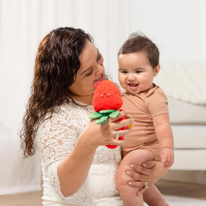 Melissa & Doug Giocattolo da Passeggino e da Viaggio per Bebè Fragola cucù Multisensoriale per Neonati Fino ai 12 Mesi