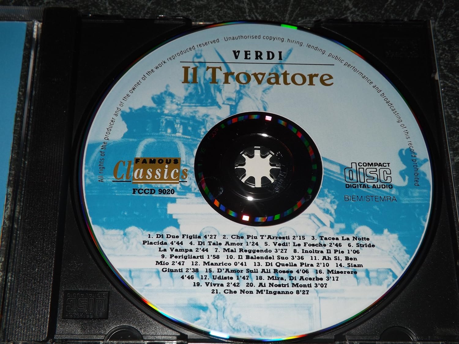 VERDI IL TROVATORE FCCD 9020. SCARCE 199 CD