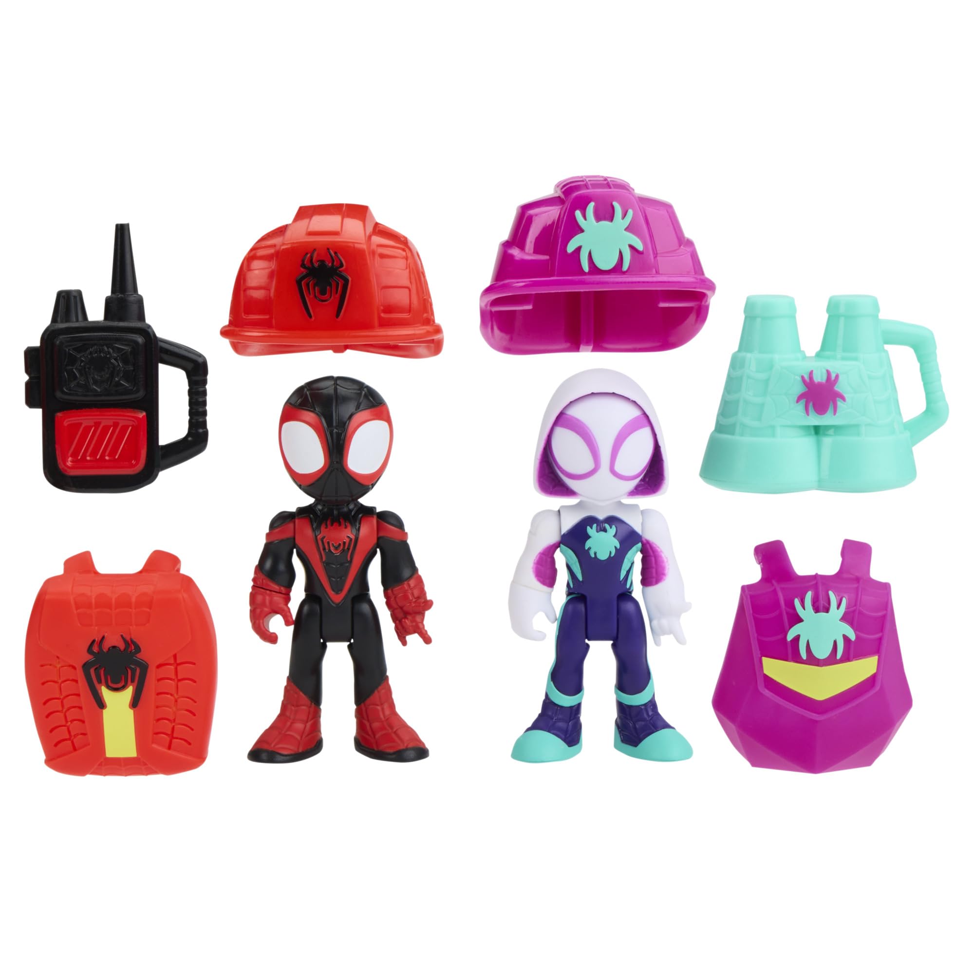 Marvel Spidey En Zijn Geweldige Vriendjes, Rescue-Webs Ghost-Spider En Rescue-Webs Spin, Actiefiguurspeelgoedset, Superheldspeelgoed En Actiefiguren Voor Kinderen, Leeftijd 3+