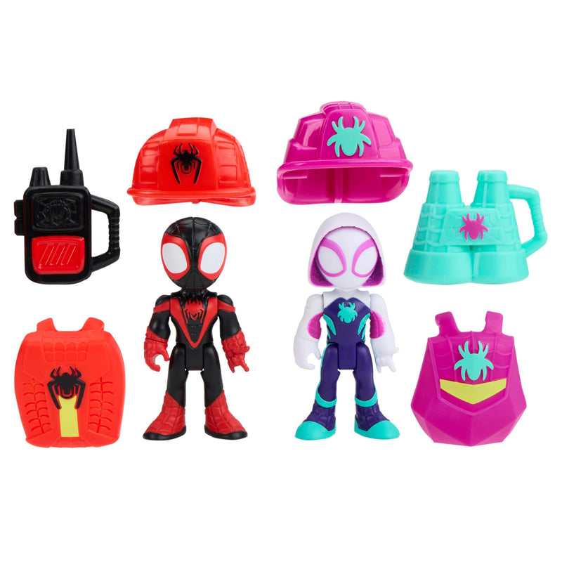 Marvel Spidey En Zijn Geweldige Vriendjes, Rescue-Webs Ghost-Spider En Rescue-Webs Spin, Actiefiguurspeelgoedset, Superheldspeelgoed En Actiefiguren Voor Kinderen, Leeftijd 3+