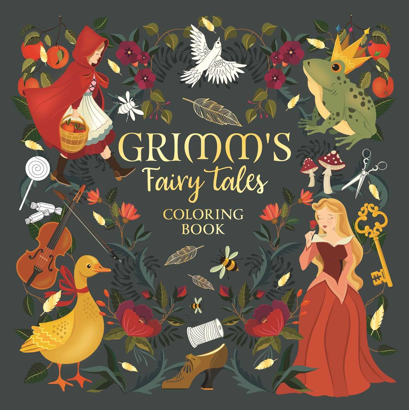 Grimm's Fairy Tales: Coloring Book for Teens & Adults