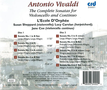 Antonio Vivaldi: The Complete Sonatas for Violoncello & Continuo