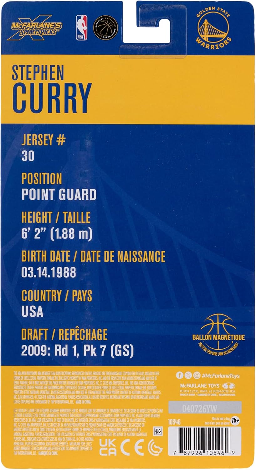 MCFARLANE NBA 6IN ACT FIG WV1 STEPH CURRY WARRIORS