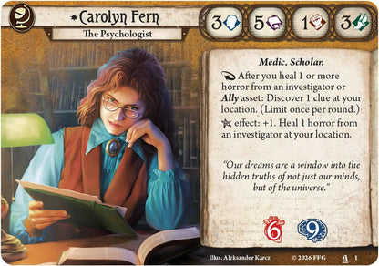 Asmodee | Arkham Horror LCG: Carolyn Fern Investigator Deck | Ages 14+ | Master the art of healing horror in 45+ minutes with this ready-to-play Carolyn Fern investigator deck for 1-4 players.