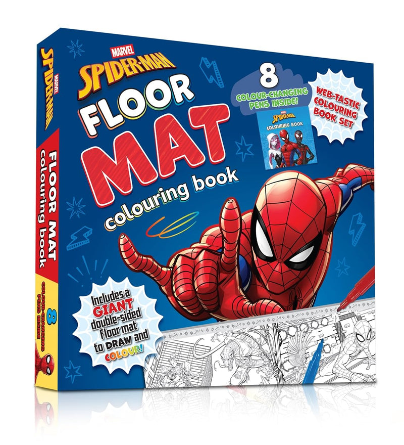 Marvel Spider-Man: Floor Mat Colouring: A GIANT colouring sheet, plus 8 colour-changing pens and a colouring book