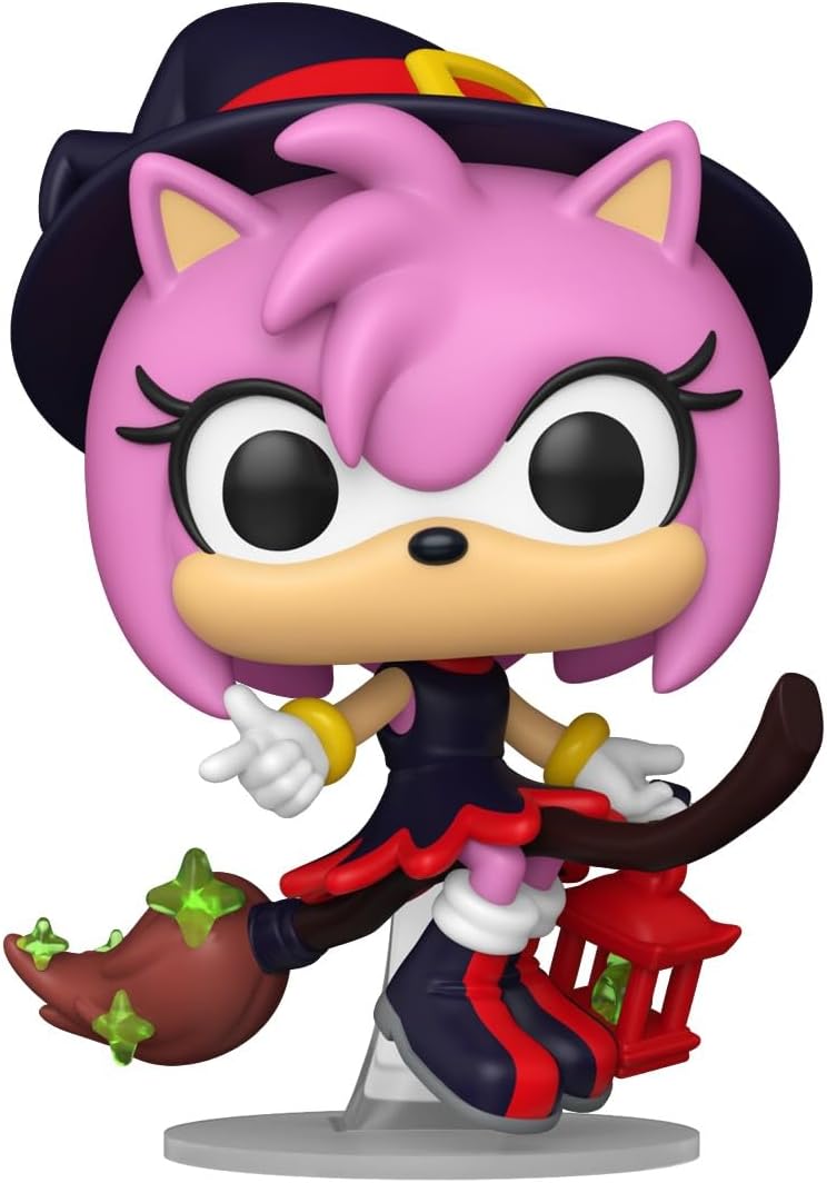 Funko POP! Games: Sonic the Hedgehog - Amy on Broom | Gadget Ufficiale - Personaggio in Vinile da Collezione da Esporre - Idea Regalo Compleanno per Fan e Collezionisti