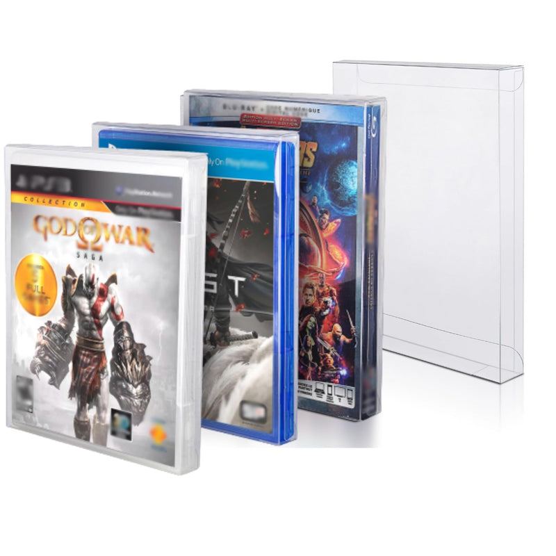 EVORETRO Premium-Videospiel-Box-Schutzhülle, kompatibel für PS4-Spiele, XBOX1-Spiele, PS3-Spiele – Premium-Konsolen-Spiele-Aufbewahrungslösung – PET-Schutzhülle
