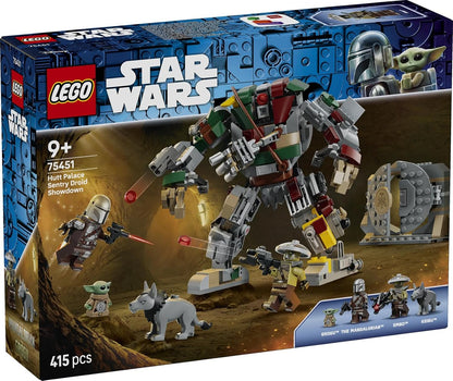 LEGO Star Wars 75451 Hutt Palace Sentry Droid Showdown Toy - The Mandalorian and Grogu Set w/Action Figure, 2 Minifigures & 2 Figures - Gift Idea for 9+ Year Old Boys & Movie Fans