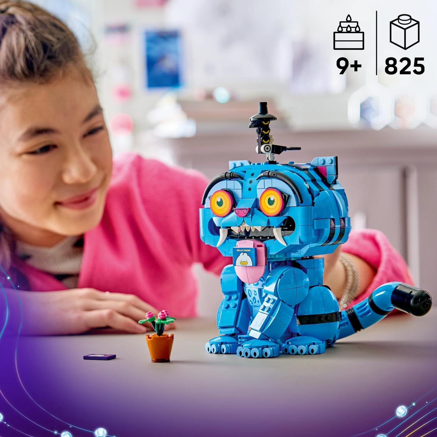 LEGO KPop Demon Hunters Derpy Tiger and Sussie Bird - K-Pop Toy w/ 2 Animal Figures & Flowerpot - Kids' Room Decor - Music Gift for 9+ Year Old Girls, Boys & Movie Fans - 72537