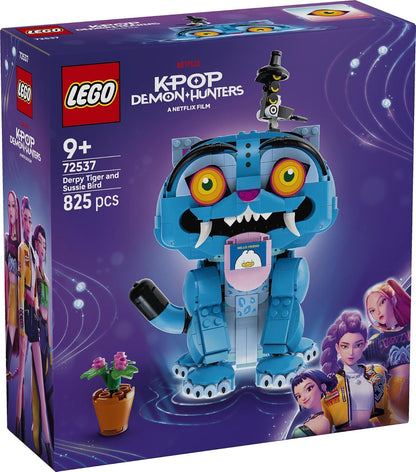 LEGO KPop Demon Hunters Derpy Tiger and Sussie Bird - K-Pop Toy w/ 2 Animal Figures & Flowerpot - Kids' Room Decor - Music Gift for 9+ Year Old Girls, Boys & Movie Fans - 72537