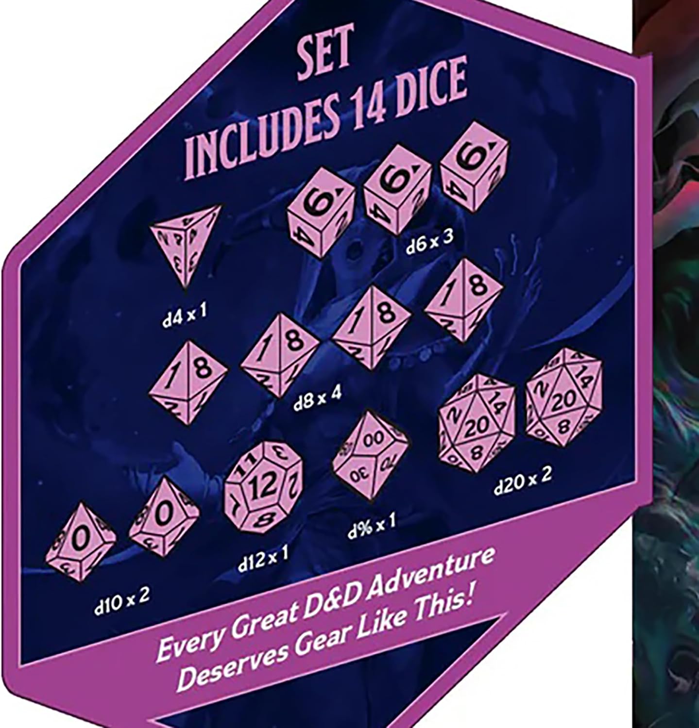 Dungeons & Dragons: D&D Adventure Dice - Darklord: Strahd von Zarovich - Black & Red, 7pc RPG Set, Sharp Edge, Collectible Roleplaying Game Accessory