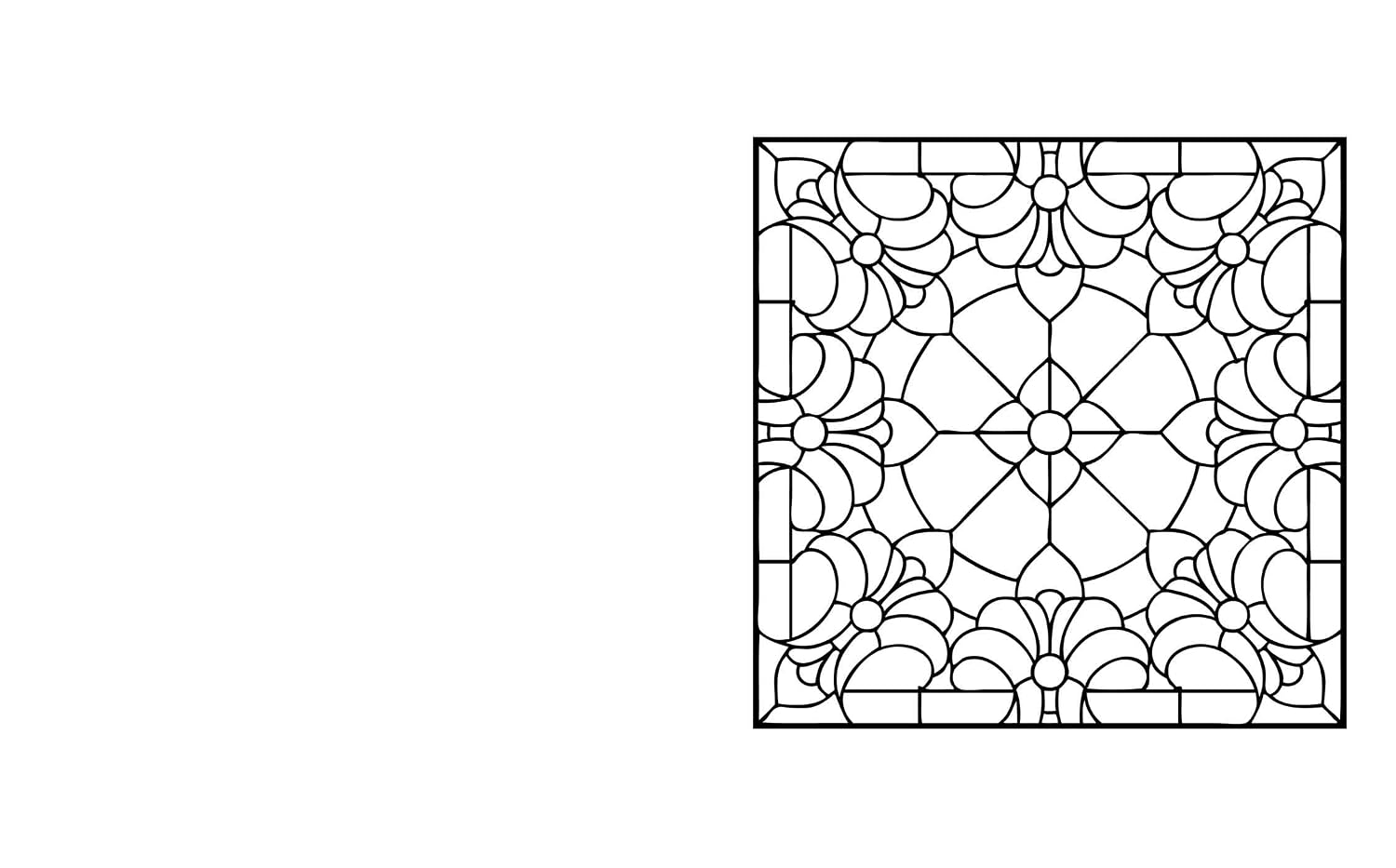 Stained Glass Coloring Book