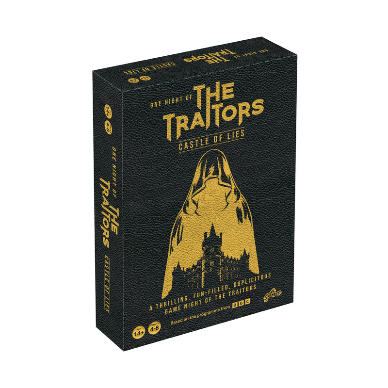 One Night of The Traitors Castle of Lies, Social Deduction Party Game Inspired by the Hit TV Series, Hidden Roles, Bluffing, Strategy, Missions and Round Table Voting, 4 to 8 Players, 14 Years and Up