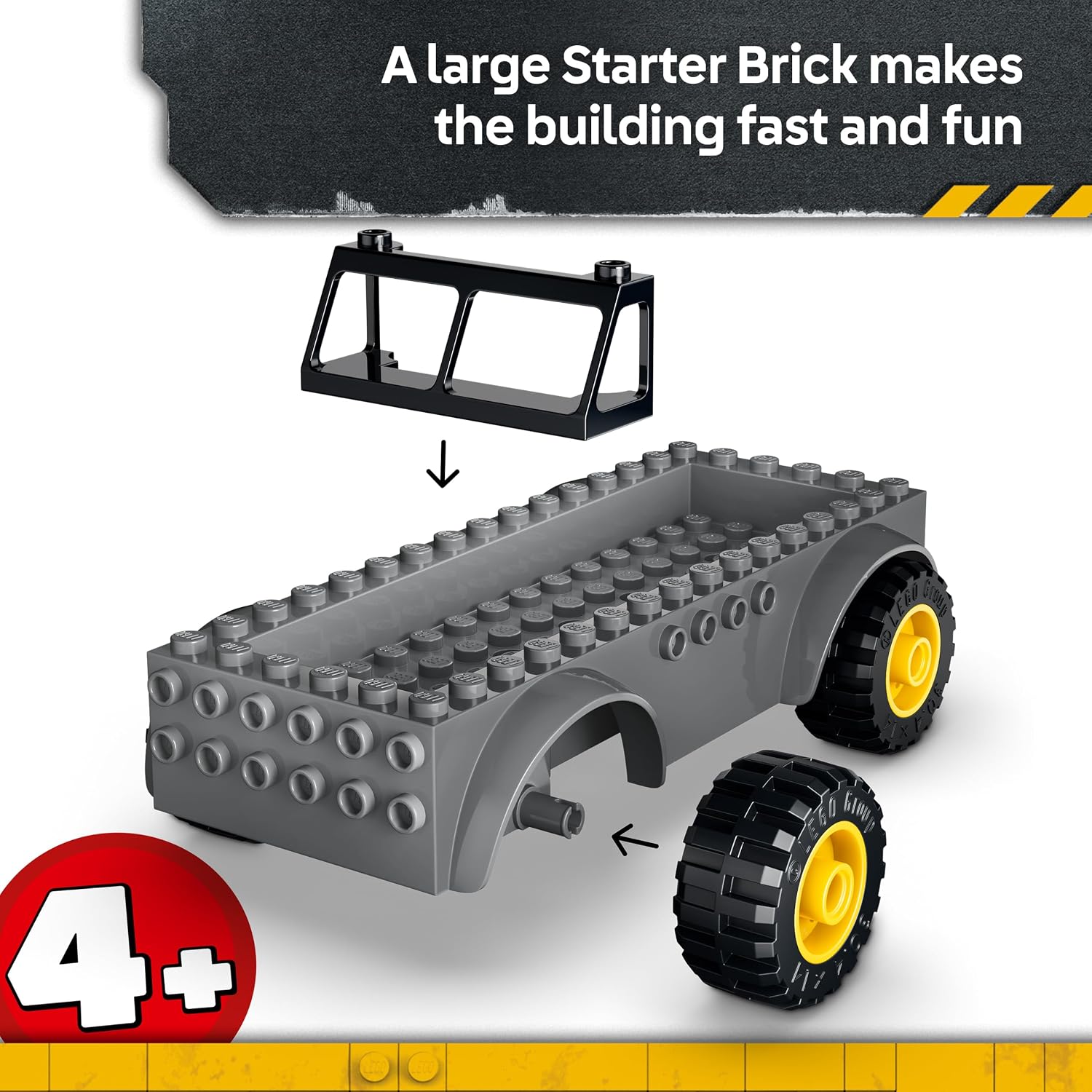 LEGO Jurassic World Jonge T. Rex Transporttruck - Speelgoed Dinosaurus voor Kinderen - Bouwpakket met T. Rex Figuur, 2 Minifiguren en Terreinwagen - Cadeau voor Jongens en Meisjes vanaf 4 Jaar 77978