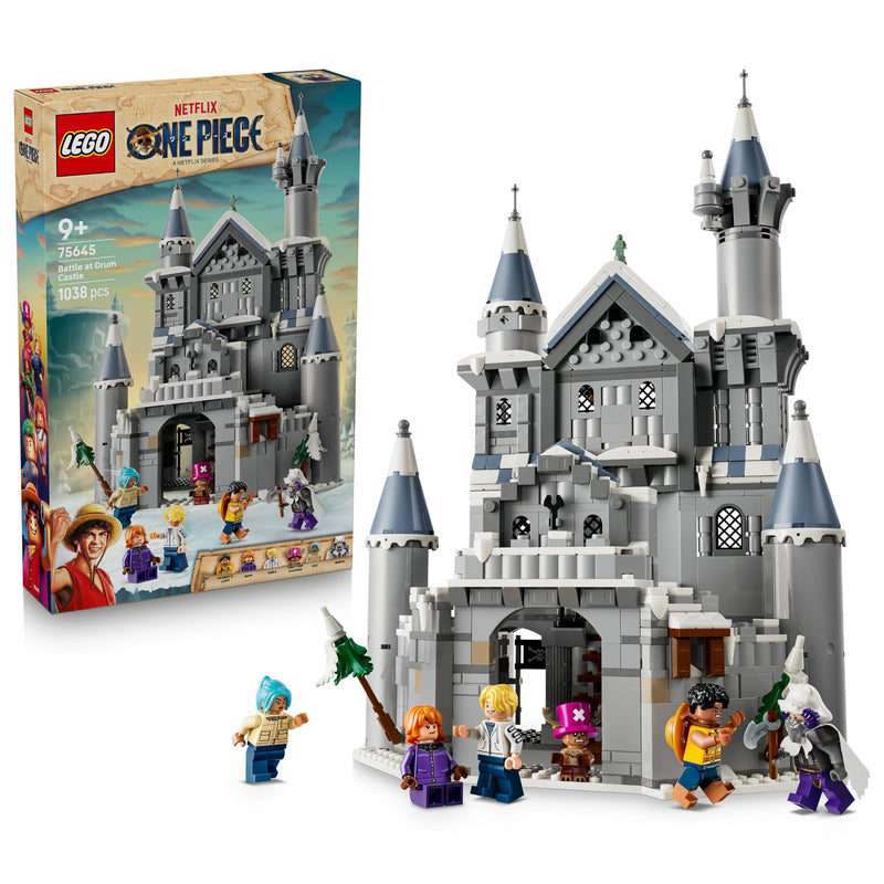 LEGO ONE PIECE Slag bij Kasteel Drum – Bouwpakket voor Kinderen met 6 Minifiguren Incl. Luffy, Nami en Chopper – Kinderkamer Decoratie – Cadeau voor Jongens en Meisjes vanaf 9 Jaar – 75645