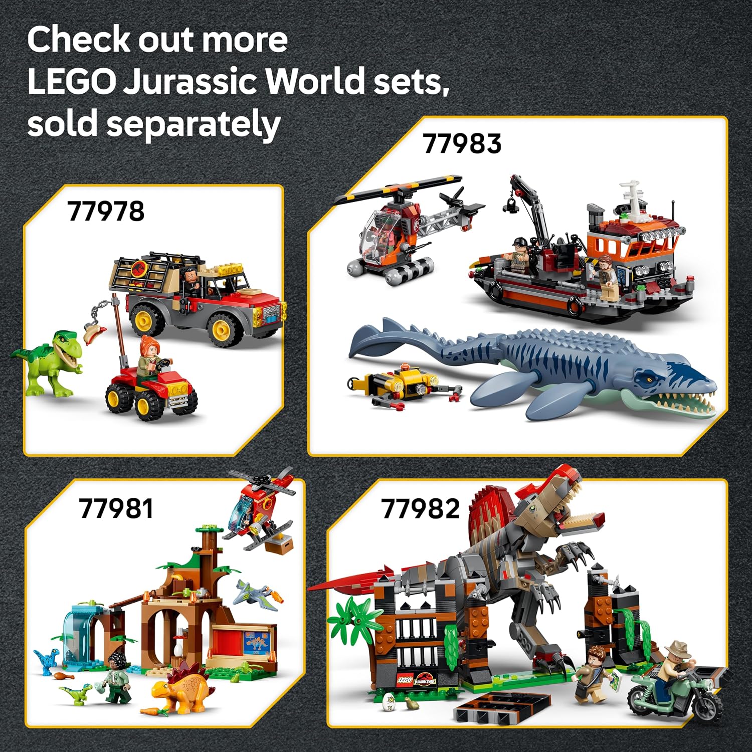 LEGO Jurassic World Baby Dinosaur: Pteranodon - Interactive Dino Toy w/Posable Figure & Squid - Kids' Bedroom Decor - Birthday Gift for 7+ Year Old Boys & Girls - 77977