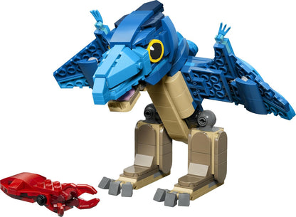 LEGO Jurassic World Baby Dinosaur: Pteranodon - Interactive Dino Toy w/Posable Figure & Squid - Kids' Bedroom Decor - Birthday Gift for 7+ Year Old Boys & Girls - 77977