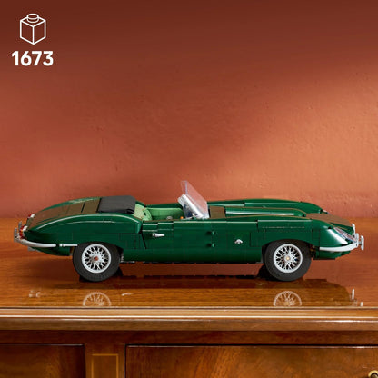 LEGO Icons Jaguar E-Type - Auto Bouwpakket voor Volwassenen - Sportauto met Gedetailleerde Motor, Cockpit en Accessoires - Woondecoratie en Kantoor Decoratie - Cadeau voor Mannen en Vrouwen - 11381