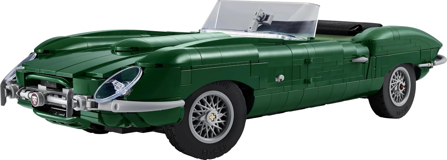 LEGO Icons Jaguar E-Type - Auto Bouwpakket voor Volwassenen - Sportauto met Gedetailleerde Motor, Cockpit en Accessoires - Woondecoratie en Kantoor Decoratie - Cadeau voor Mannen en Vrouwen - 11381