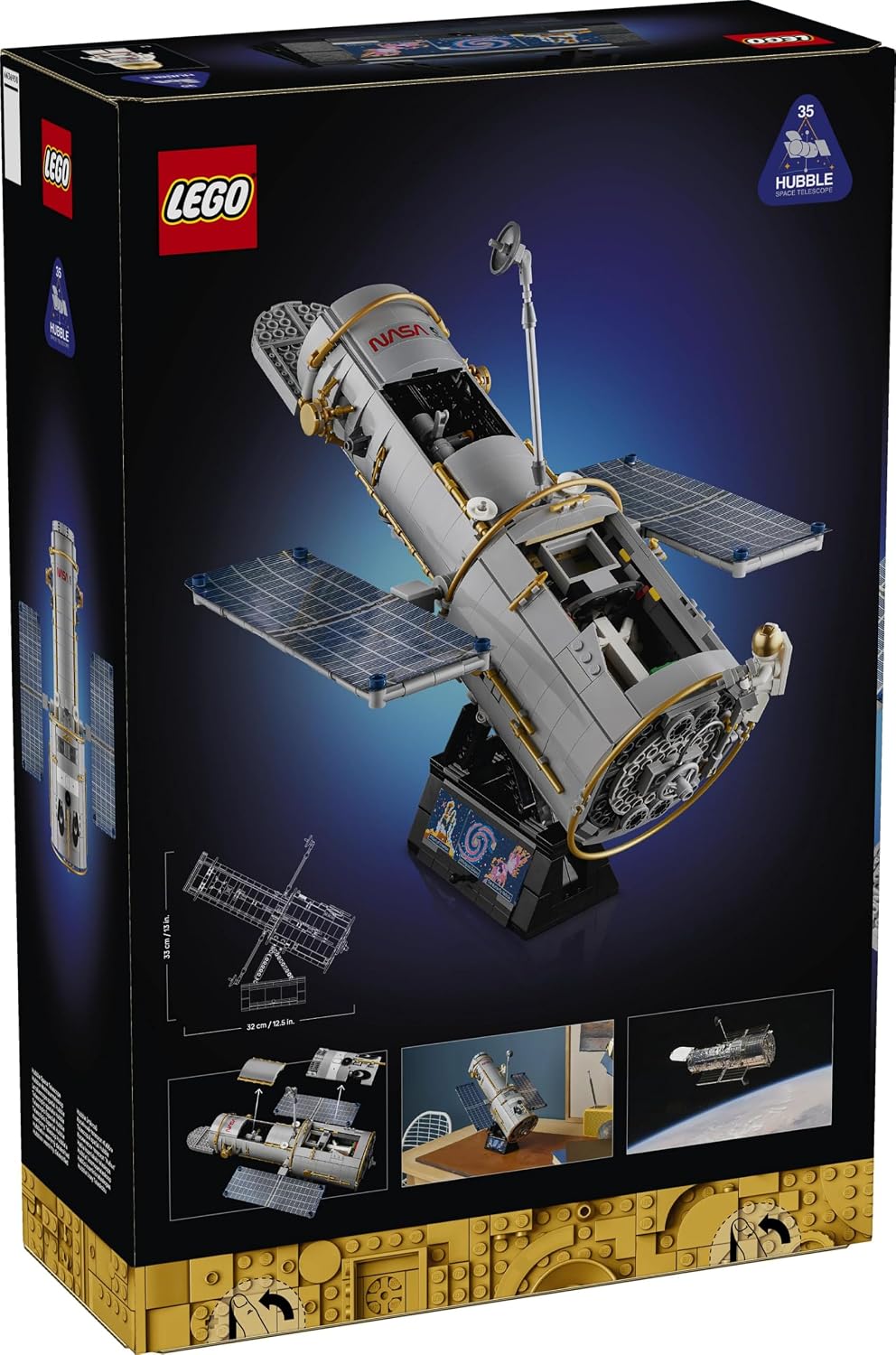 LEGO Icons Ruimtetelescoop Hubble - Telescoop Ruimte Bouwpakket voor Volwassenen - Replica met Verstelbare Zonnepanelen en Instrumentenruimte - Cadeau voor Mannen en Vrouwen - 11382