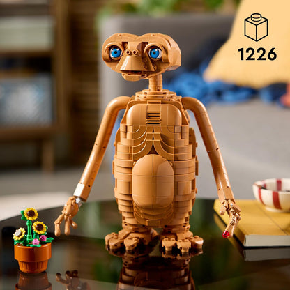 LEGO Ideas E.T. the Extra-Terrestrial Bouwpakket voor Volwassenen - Verstelbare Alien Figuur met Verlichtingssteen en Bloempot - Kantoor Decoratie & Woondecoratie - Cadeau voor Mannen en Vrouwen 21370