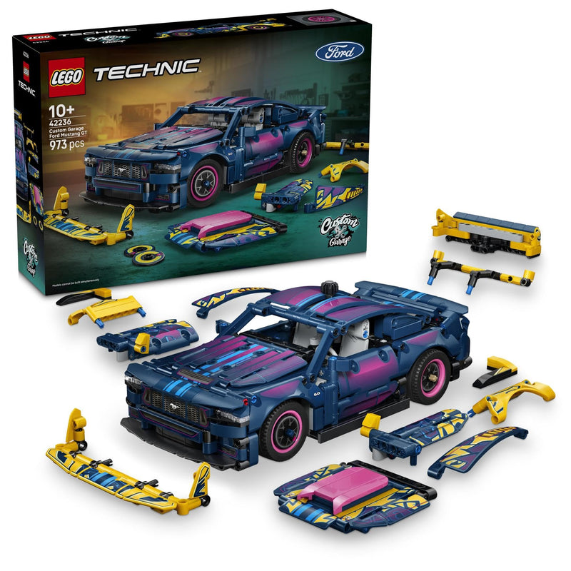 LEGO Technic Aanpasbare Ford Mustang GT Auto Speelgoed voor Kinderen vanaf 10 Jaar - Voertuig Set met Besturing en 8-Cilindermotor - Kinderkamer Decoratie - Cadeau voor Jongens en Meisjes 42236