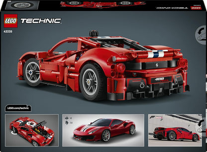 LEGO Technic Ferrari 488 PISTA Auto Speelgoed voor Kinderen vanaf 9 Jaar - Kinderkamer Decoratie - met Besturing, V8-Motor, Bewegende Zuigers en Differentieel - Cadeau voor Jongens en Meisjes 42235