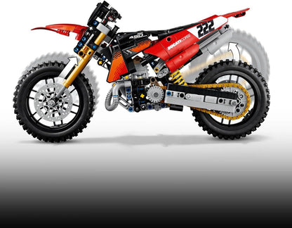 LEGO Technic Ducati Desmo450 MX Factory Motor Speelgoed voor Kinderen vanaf 10 Jaar - Voertuig Bouwpakket met Speelgoedmotor met Besturing en Ophanging - Cadeau voor Jongens en Meisjes - 42238
