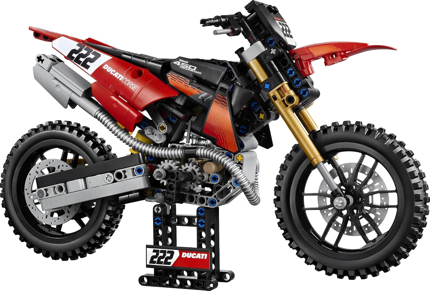 LEGO Technic Ducati Desmo450 MX Factory Motor Speelgoed voor Kinderen vanaf 10 Jaar - Voertuig Bouwpakket met Speelgoedmotor met Besturing en Ophanging - Cadeau voor Jongens en Meisjes - 42238