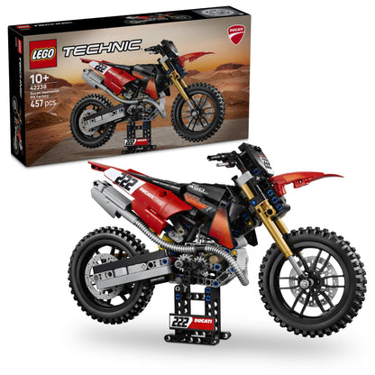 LEGO Technic Ducati Desmo450 MX Factory Motor Speelgoed voor Kinderen vanaf 10 Jaar - Voertuig Bouwpakket met Speelgoedmotor met Besturing en Ophanging - Cadeau voor Jongens en Meisjes - 42238