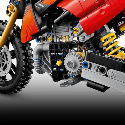 LEGO Technic Ducati Desmo450 MX Factory Motor Speelgoed voor Kinderen vanaf 10 Jaar - Voertuig Bouwpakket met Speelgoedmotor met Besturing en Ophanging - Cadeau voor Jongens en Meisjes - 42238