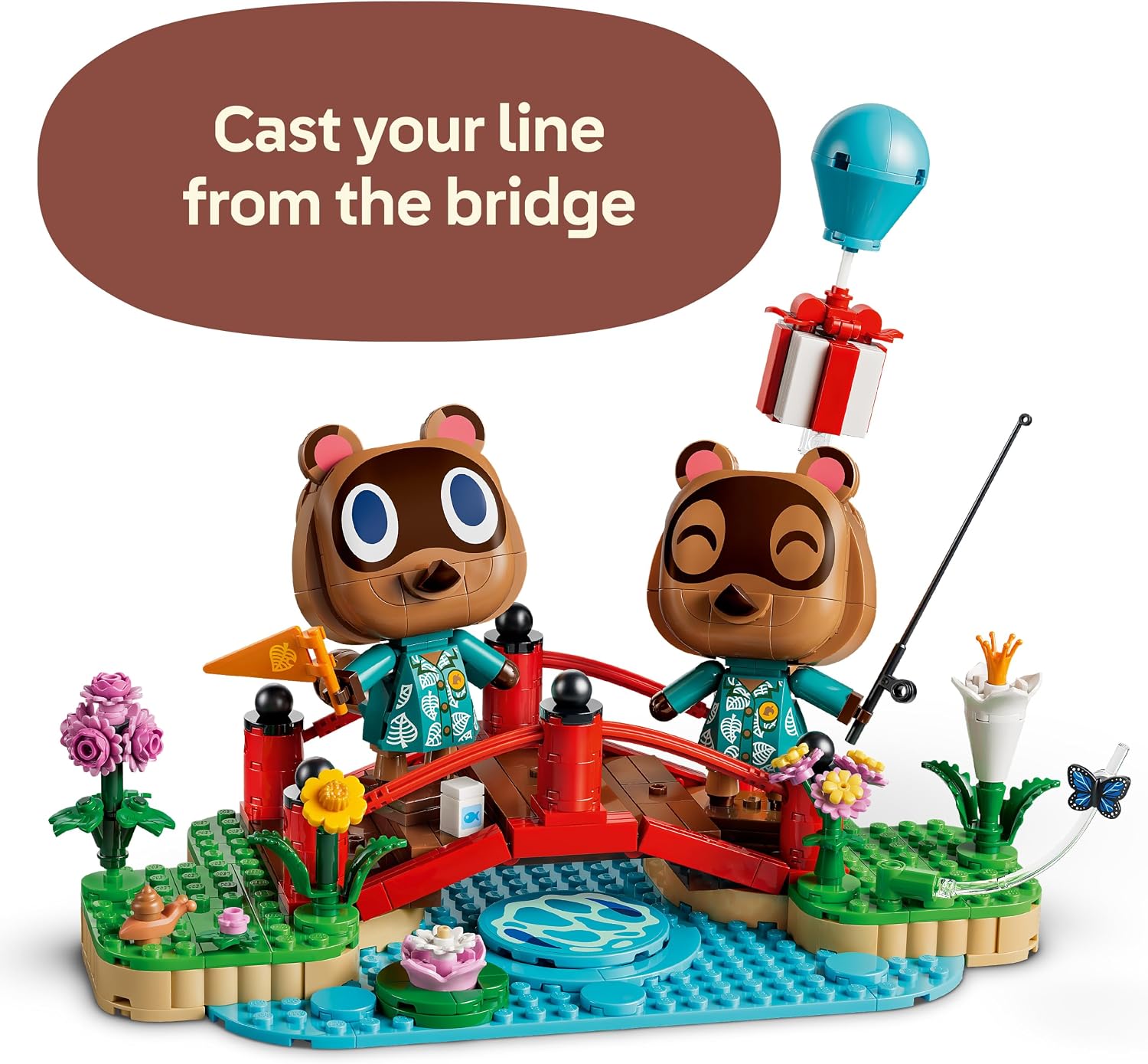 LEGO Animal Crossing Timmy & Tommy's Fun Day Out - Toy Raccoon Figures w/Accessories - DIY Kids' Bedroom Decor - Gaming Gift for 10+ Year Old Girls & Boys - 77059