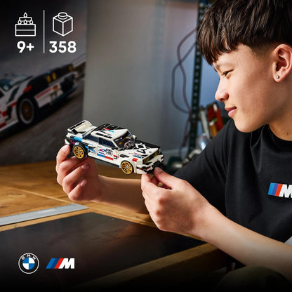 LEGO Speed Champions BMW M3 (E30) Car Toy - Model Kit w/Collectible Driver Minifigure - Birthday Gift Idea for 9+ Year Old Boys & Motorsport Fans - 77263
