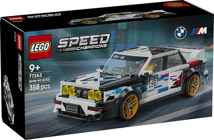 LEGO Speed Champions BMW M3 (E30) Car Toy - Model Kit w/Collectible Driver Minifigure - Birthday Gift Idea for 9+ Year Old Boys & Motorsport Fans - 77263