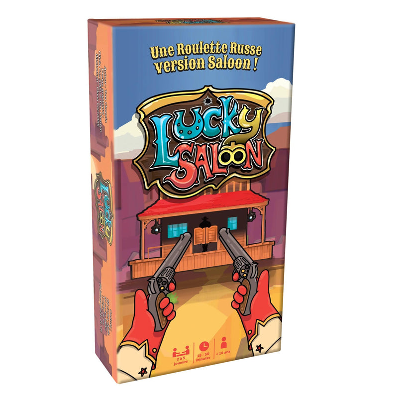 Topi Games Lucky Saloon Wild West Card Game | Wild West bluffing card game for 2-8 players, 15 minutes, ages 7+; outlast rival gunslingers.