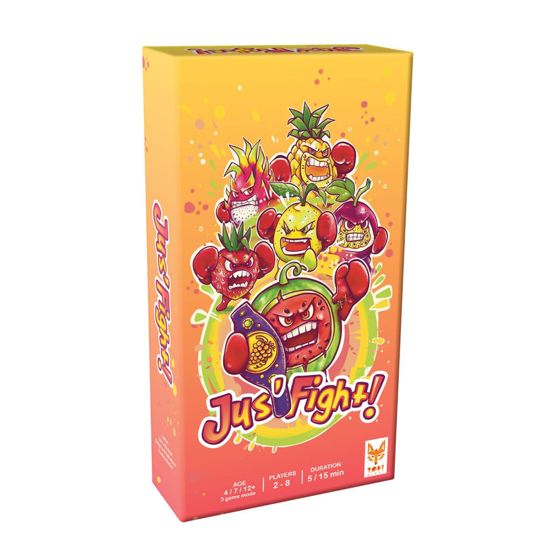 Topi Games | Jus' Fight | Card Game, Fast Paced Family Strategy Game With Fruit Battles And Special Action Cards | 2 To 8 Players | 15 Minutes