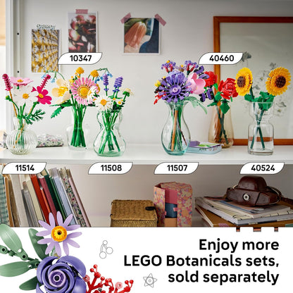 LEGO Botanicals Editions Olivia Rodrigo's Flower Bouquet - 11 Artificial Flowers incl. Faux Roses & Daisies - Kids' Bedroom Decor - Gift Idea for 9+ Year Old Girls & Fans - 11507