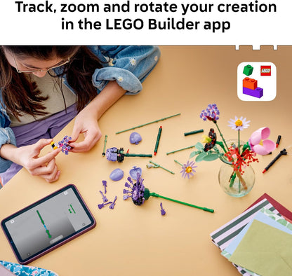 LEGO Botanicals Editions Olivia Rodrigo's Flower Bouquet - 11 Artificial Flowers incl. Faux Roses & Daisies - Kids' Bedroom Decor - Gift Idea for 9+ Year Old Girls & Fans - 11507