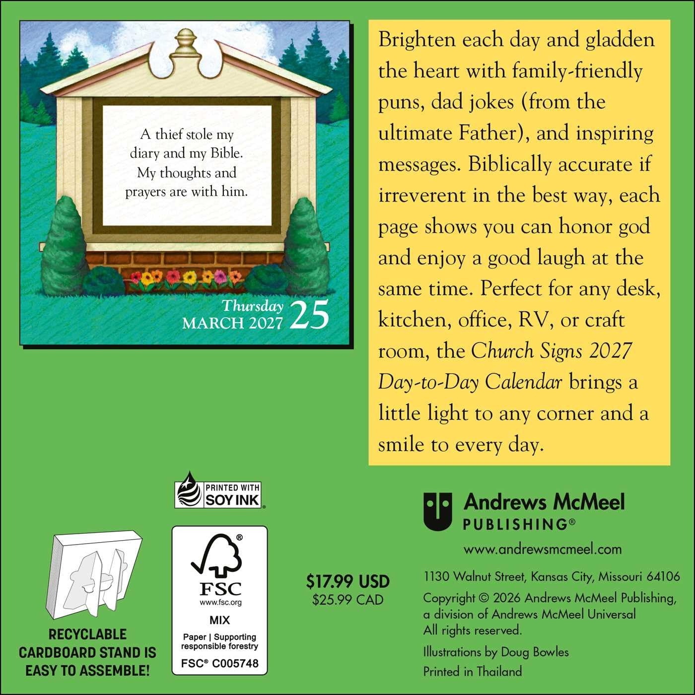 Church Signs 2027 Day-to-Day Calendar: Little Sayings to Help You on Your Way