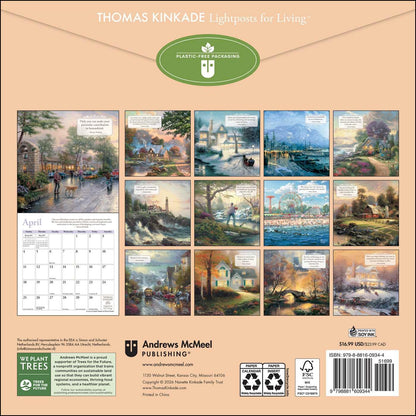 Thomas Kinkade Lightposts for Living 2027 Wall Calendar: Original Andrews McMeel-Kalender