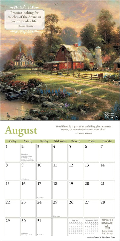 Thomas Kinkade Lightposts for Living 2027 Wall Calendar: Original Andrews McMeel-Kalender