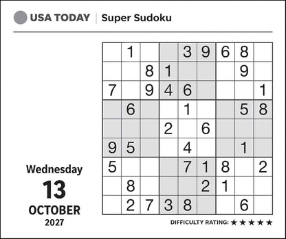USA TODAY Super Sudoku 2027 Day-to-Day Calendar
