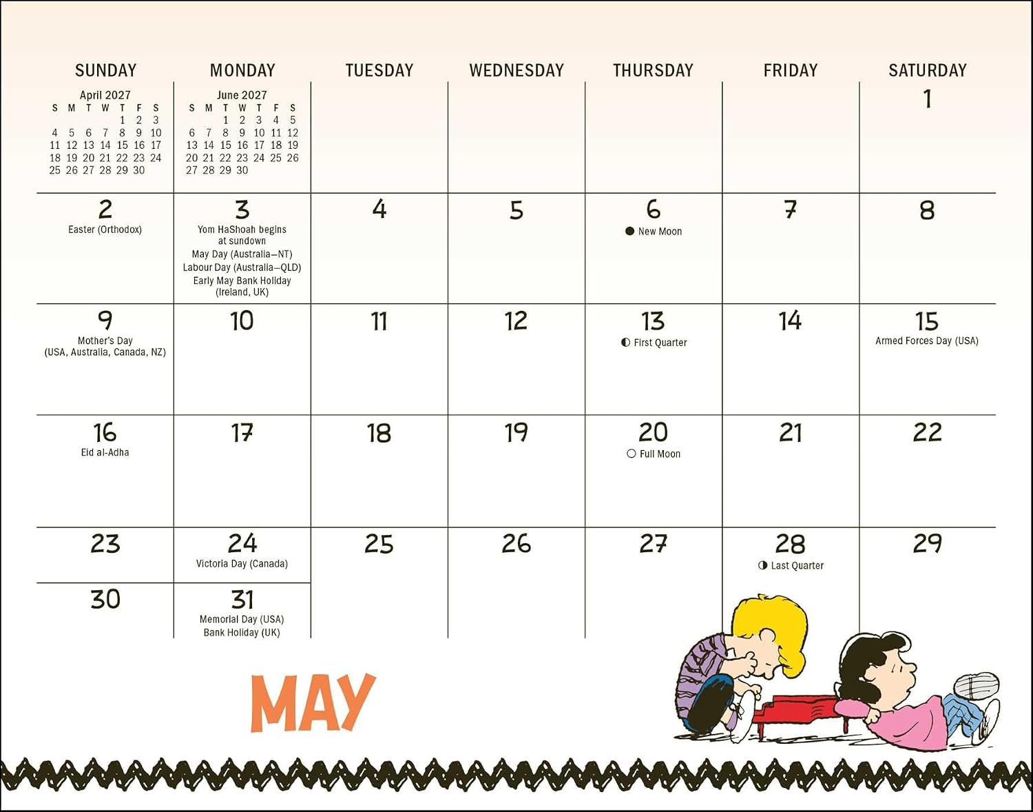 PEANUTS® 2027 Monthly Desk Calendar