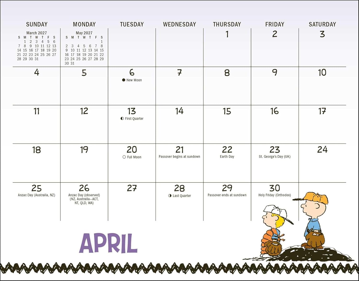 PEANUTS® 2027 Monthly Desk Calendar