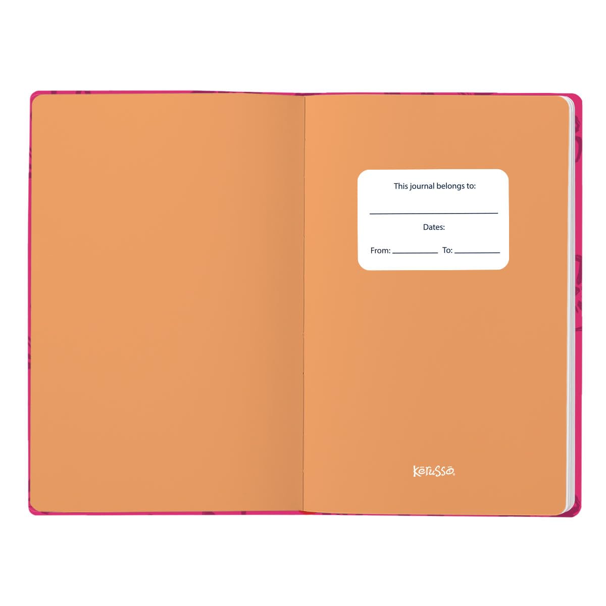 Kerusso - Loved Chosen Redeemed by Jesus - 8.4 x 5.5 Inch Soft Touch Faux Leather - Composition Journal Notebook, Fuchsia Pink