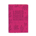 Kerusso - Loved Chosen Redeemed by Jesus - 8.4 x 5.5 Inch Soft Touch Faux Leather - Composition Journal Notebook, Fuchsia Pink