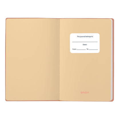 Kerusso - Faith Hope Love - 1 Cor. 13:13-8.4 x 5.5 Inch Soft Touch Faux Leather - Composition Journal Notebook, Peach